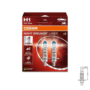 Autopirn Osram Lazer Night Breaker H1 55w 2tk. (1 foto / 2)