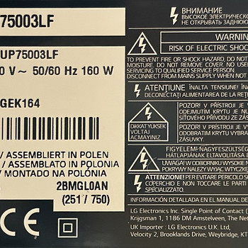 LG 55" 4K Smart TV (55UP75003LF)