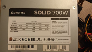Chieftec Solid 700W 85% Efficiency (2 foto / 9)
