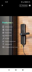 YRHAND Tuya wifi умный замок с камерой (6 фото из 8)