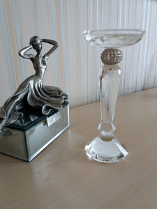 Uus ilus kristallist küünlajalg. Kõrgus 20 cm. (5 foto / 10)