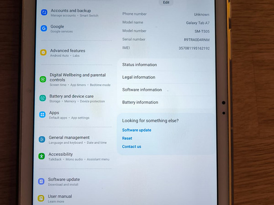Galaxy tab A7