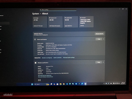 Ноутбук HP EliteBook 835 G7 | 13.3" | Ryzen 3 PRO | 16GB RAM