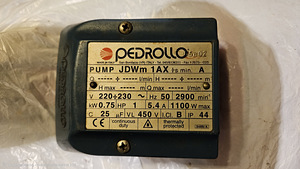 Elektrimootor PEDROLLO pump 220V 750W (4 foto / 4)