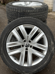 19" оригинальные диски Volkswagen Touareg 5x112 + зимние шины (1 фото из 9)