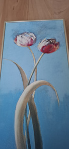 Dekoratiivne seinamaal interjööri jaoks, mõõtmed 19 x 43 cm. (1 foto / 6)