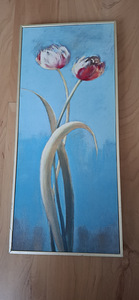 Dekoratiivne seinamaal interjööri jaoks, mõõtmed 19 x 43 cm. (2 foto / 6)