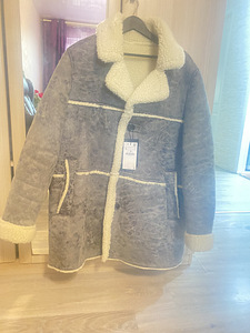 Zara uus lambanahkne mantel, XL, kunstnahk, pehme ja kerge (5 foto / 6)