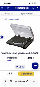 Vinüülplaadimängija Denon DP-300F (1 foto / 1)