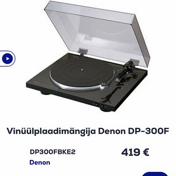 Виниловый проигрыватель Denon DP-300F