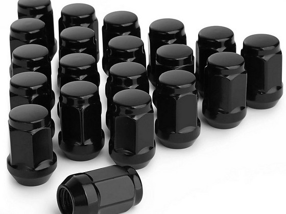M14 x 1.5 veljemutrid 19mm, must, 20 tk