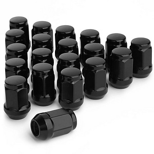 M14 x 1.5 veljemutrid 19mm, must, 20 tk (1 foto / 3)
