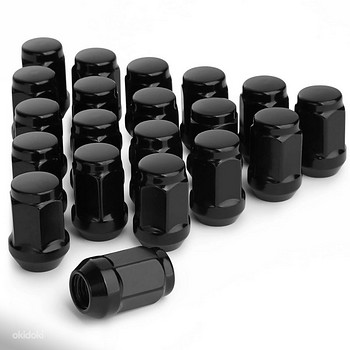 M14 x 1.5 veljemutrid 19mm, must, 20 tk