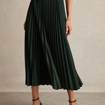 Плиссированная юбка миди H&M