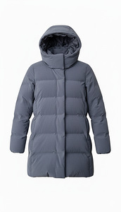 Бесшовное длинное пуховое пальто Uniqlo (1 фото из 7)