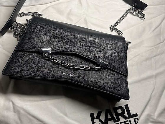 Karl Lagerfeld K/Seven Leather Shoulder Bag