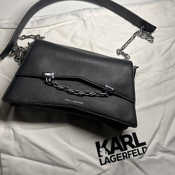 Karl Lagerfeld K/Seven Leather Shoulder Bag