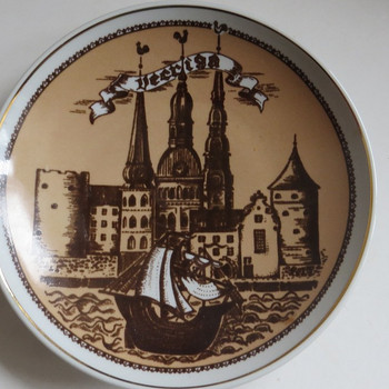 Настенная тарелка VecRiga (Старая Рига) 14,5 см.