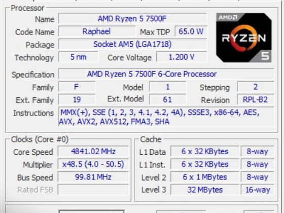 AMD Ryzen 5 7500F