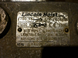 Lincoln Hoist terastrossvintsid 1.400 kg (6 foto / 6)