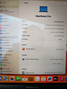 MacBook Pro 13"3 (2 фото из 2)