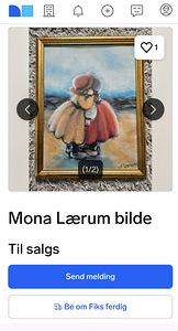 Pilt raamis Mona Leerum,signereritud (8 foto / 8)
