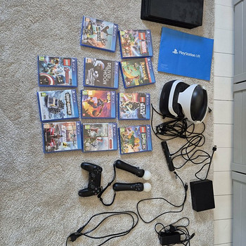 PS4 Pro + PS VR + 2 pulti + mängud