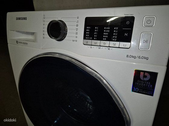 Pesumasin kuivatiga Samsung WD80J5420AW/EE 8kg ja 6kg 1400p
