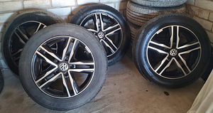 Оригинальные литые диски Vw Multivan T5 5×120R17 с шинами (1 фото из 2)