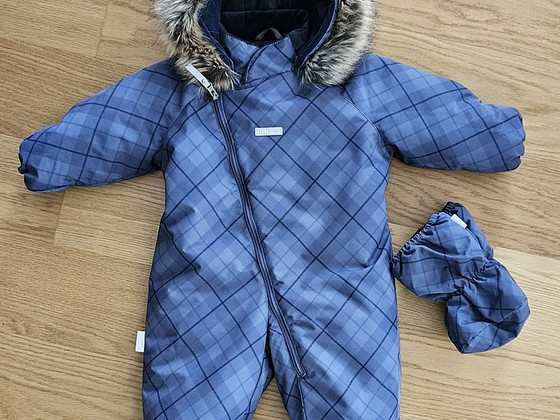 Lenne laste talvekombinesoon suurusele 74 cm, koos papudega,