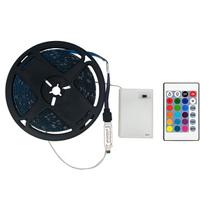 Светодиодная лента 0.5м на батарейках 30LEDs/м IP65 5V RGB цвета (1 фото из 2)
