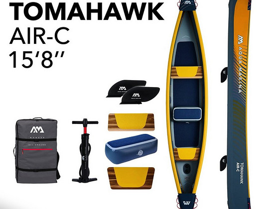 3-kohaline täispuhutav kajakk Aqua Marina Tomahawk 478x88 cm
