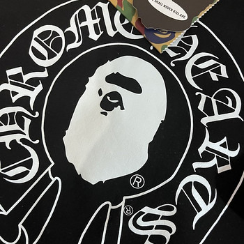 BAPE CHROME HEARST ФУТБОЛКА ЧЁРНАЯ РАЗМЕР S