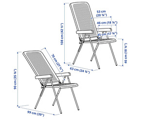Шезлонг IKEA TORPARÖ 1шт (6 фото из 6)