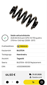 Audi a6 c6 tagumine vedru (2 foto / 2)
