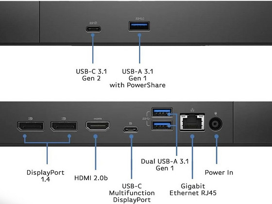 Dell USB-C dokk WD19S +130W laadija