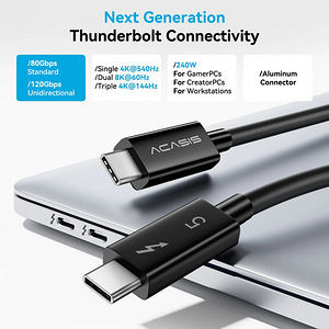 Acasis 80Gbps Thunderbolt 5 Cable with up to 120Gbps (2 foto / 9)