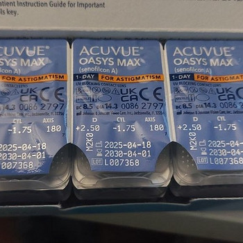 Acuvue Oasys MAX 1-day (BC 8,5/ DIA 14,3) 30 шт 2 силы