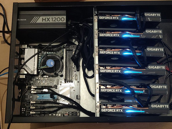 60x Gigabyte 3060 TI või 10x 4U rack koos nendega