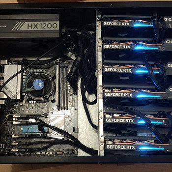 60x Gigabyte 3060 TI või 10x 4U rack koos nendega