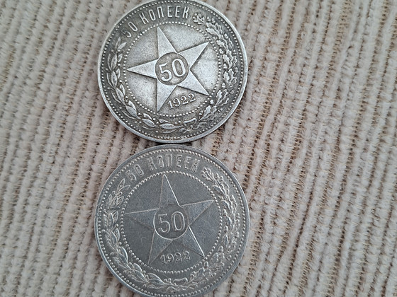 Hõbemündid 50 kopikat 1922a.