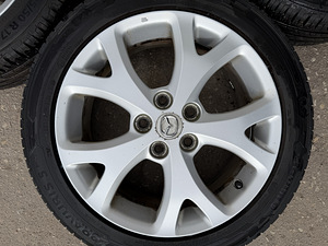 17" оригинальные диски Mazda 5x114,3 + летние шины 205/50/17 (5 фото из 8)