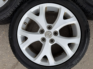 17" оригинальные диски Mazda 5x114,3 + летние шины 205/50/17 (7 фото из 8)