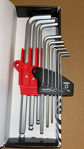 Наборы шестигранных ключей WÜRTH, длинные и короткие, новые (2 фото из 3)