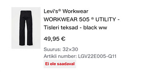 Levi's® Workwear WORKWEAR 505 ® UTILITY - Tisleri teksad (1 foto / 4)