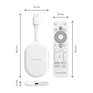 Thomson Google TV Go Cast 150 4K , White (8 foto / 8)