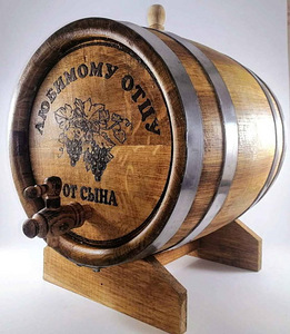 Дубовая бочка!Гравировка торцев индивидуальна!Tammevaati. (3 фото из 4)