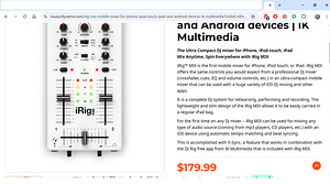 МИКШЕР DJ ПУЛЬТ IRIG MIX УСИЛИТЕЛЬ МОБИЛЬНЫЙ КОМПАКТНЫЙ НОВ (3 фото из 3)