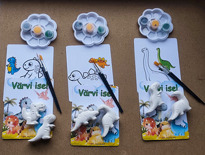 Laste loovuskomplektid! 3D värvimine! Dinosaurus. (2 foto / 9)