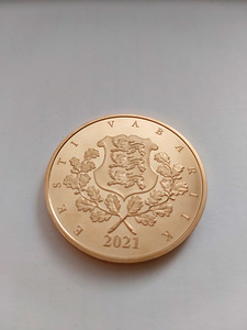 Tammele pühendatud kullatud medal (3 foto / 4)